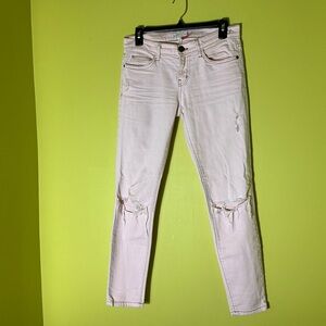 Current Elliott The Stiletto Pink Blushback Harbor Destroyed Jeans